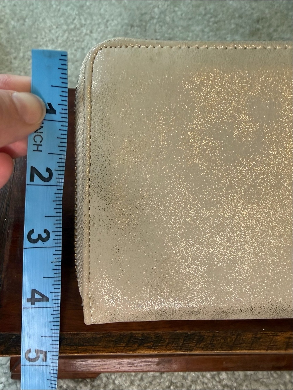 Shimmery Metallic Silver Wallet - Picture 6 of 7
